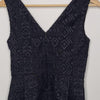 David Lawrence Black Jacquard Sleeveless Top Black Size 6
