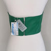 Valleygirl Green Faux Leather Corset Top Green Size 10
