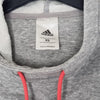 Adidas Grey Hoodie with Coral Logo