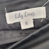 Lily Loves Black Faux Leather Pencil Skirt 8 AU