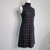 Cue Black Check Sleeveless High Neck A-Line Dress 6 AU