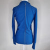 Lorna Jane Blue zip-up mesh jacket with thumb holes and 2