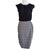 Portmans Grey Plaid & Black Pencil Skirt Dress 8 AU