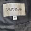 Savannah Black Double-Breasted Trench Coat Black Size AU 10