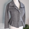 Chic grey tweed jacket with a flattering peplum 10