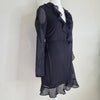 Bardot Black Polka Dot Ruffle Mini Dress Black 6 AU