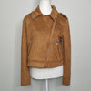 Dotti Tan Faux Suede Moto Jacket Tan Size AU 12