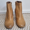 Django &amp; Juliette Tan Leather Ankle Boots – Size EU 37 (AU 6.5–7)