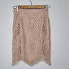 Bardot Nude Lace Pencil Skirt Size 8 AU