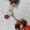 Carnelian, Smoky Quartz and freshwater pearl beaded Silver