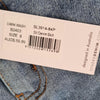 High-Waisted Denim Midi Skirt with Front Split Blue Size 8 AU