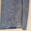 High-Waisted Denim Midi Skirt with Front Split Blue Size 8 AU