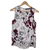 Portmans Burgundy White Floral Sleeveless Top Size 8