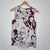 Portmans Burgundy White Floral Sleeveless Top Size 8