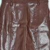 Forever New Chocolate Brown Faux Leather Mini Skirt Brown Size 6 AU