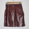 Forever New Chocolate Brown Faux Leather Mini Skirt Brown Size 6 AU