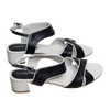 Martini Marco Black White Leather Sandals Size 40