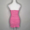 Hello Molly Pink Ruched Mini Dress Pink Size 8 AU