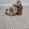 Django Juliette Snakeskin Leather Block Heel Sandals Size 37