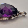 Sterling Silver and Amethyst Crystal pendant. 38gm. Silver