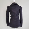 Forever New Black Belted Peacoat Black Size AU 6