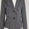 Sunny Girl Black White Textured Wool Blend Blazer Size 12