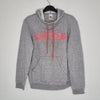 Adidas Grey Hoodie with Coral Logo