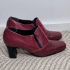 Rare Vintage Laura Benini Burgundy Leather Heels 7 AU