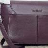 Blue Illusion Genuine Leather Crossbody Bag Plum Burgundy