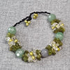 Natural beaded gemstone Green necklace. Excellent Green