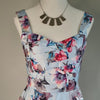 Caroline Morgan Pastel Blue Floral Midi Dress 8 AU