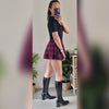 Ally Fashion Red Preppy Plaid Mini Skirt Size 6 AU