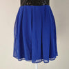 B.Darlin Black Sequin &amp; Blue Skater Dress AU 10