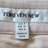 Forever New Women's Cream and Tan Mini Skirt with Pockets. Size 8 AU
