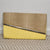 Colette Yellow Beige Snakeskin Clutch with Silver Trim