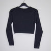 Ryderwear Long Sleeve Crop Top Black – Size Small