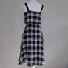 Cue City Black White Plaid Midi Dress Size AU 8