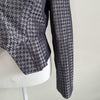 Cue Black Charcoal Textured Zip-Front Blazer Size AU 12