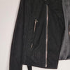 Showpo Black Cropped Biker Jacket | Silver Hardware | Size 10 AU