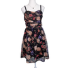 Valleygirl Floral Fit Flare Dress Black 10 AU