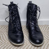 Django Juliette Black Leather Combat Boots Black Size 40