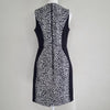 Cue in the City Black White Animal Print Panel Dress Size 10
