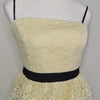 Bardot Yellow Lace Tiered Mini Dress Size 8 AU