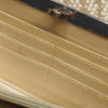 Olga Berg Metallic Mesh Evening Clutch Bag Champagne Beige .