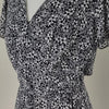 Forever New black and white floral print dress. Side 8