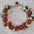 Multi-coloured beaded bracelet with red womensjewellery