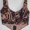 whitefox White Fox brown and tan corset top. condition.