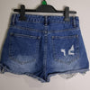 Shein High-Waisted Distressed Denim Shorts Blue Size 8 AU