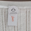White Mini Skirt with Ribbed Crochet Texture Size Small