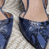 Urban Soul Violet Blue Snakeskin Leather Heels Size 38